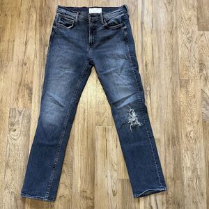 Mother Superior The Flirt Jeans Hell Yeah Wash Size 27 Distressed Gray